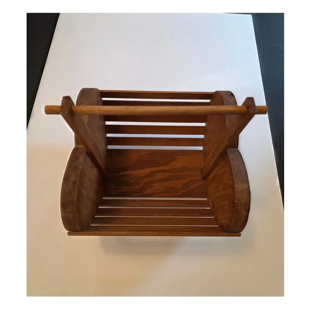Wooden Heart Basket Vintage Heart Cottagecore Farmhouse Rustic Nostalgia 80s 90s